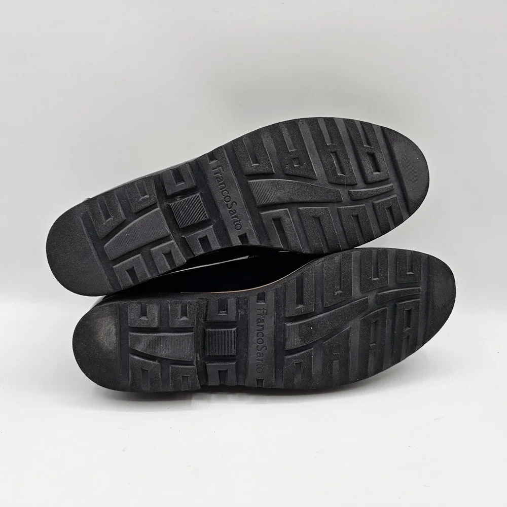 Franco Sarto Camden Shoes Womens Size 9.5 Black‎ Patent Loafer Flats Comfort